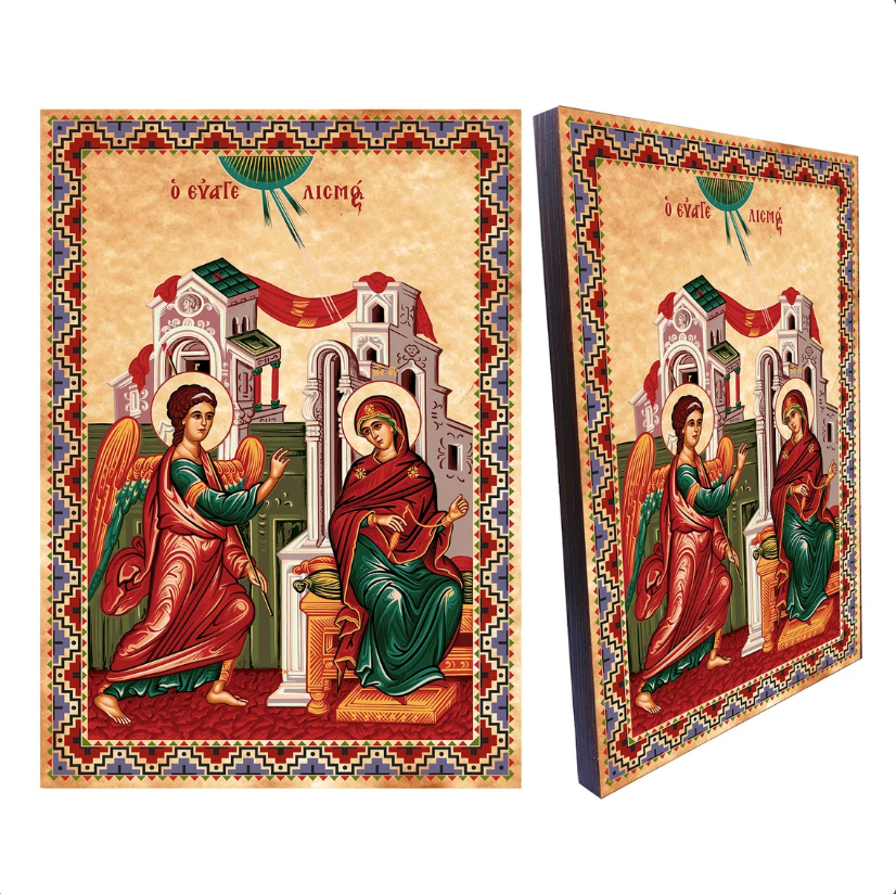 Tematik İkonalar 8 Tematik İkonalar Meryem Ana'ya Müjde İkonası
Annunciation Icon