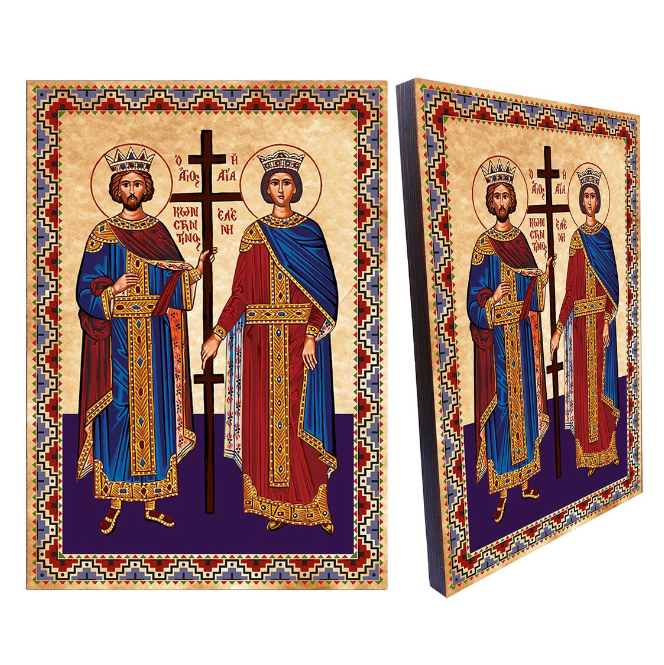 Aziz & Azize İkonaları 13 Aziz & Azize İkonaları Aziz Konstantine & Helen İkonası
Saints Constantine & Helen orthodox